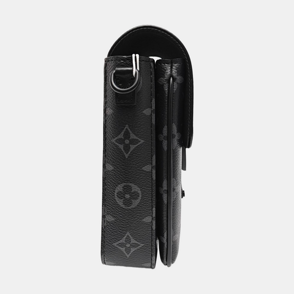 S LOCK Monogram Coated Canvas Black
