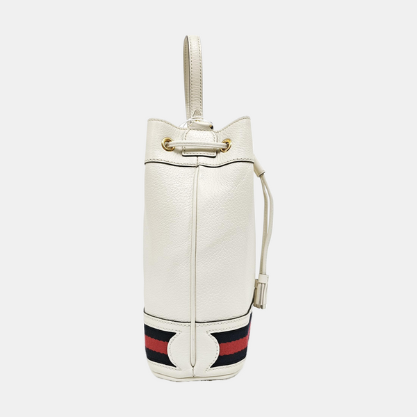 Authenticated pre-owned Ophidia Small Calfskin White - Bucket Bag at Looply