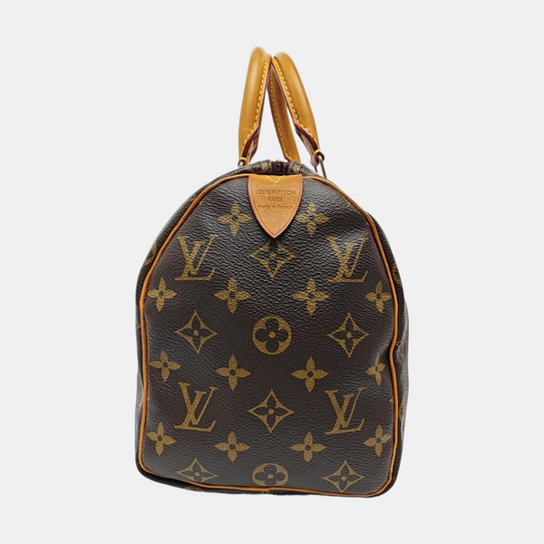 SPEEDY 25 Monogram Coated Canvas Brown