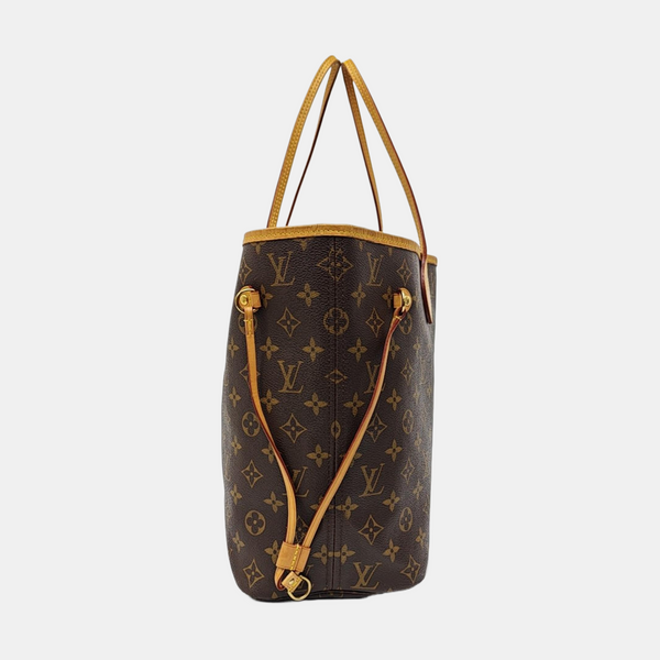 NEVERFULL MM Monogram Coated Canvas Brown