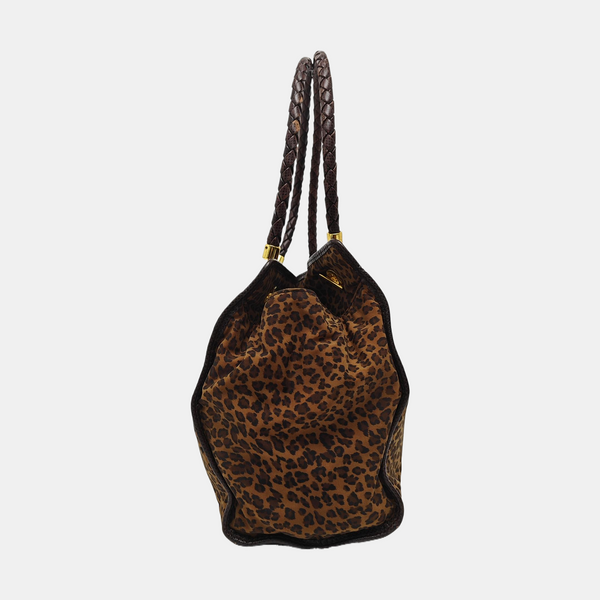 Fabric Tote Bag Brown