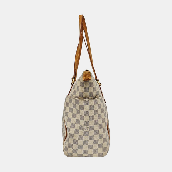 TOTALLY MM Damier Azur Coated Canvas White