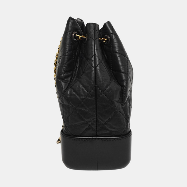 GABRIELLE Small Quilted Calfskin Black