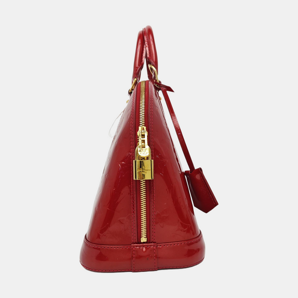 ALMA PM Monogram Patent Leather Red