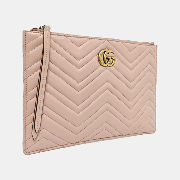 GG Marmont Large Quilted Calfskin Pink