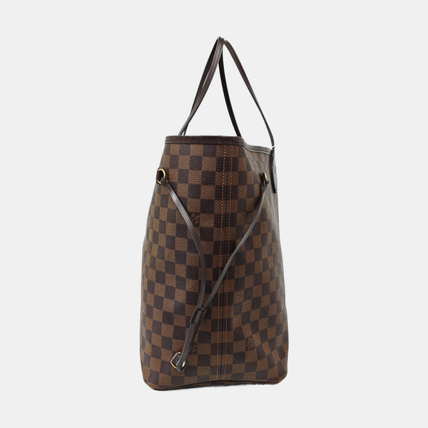 NEVERFULL GM Damier Ebene Coated Canvas Brown