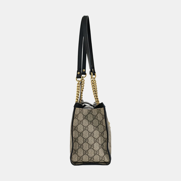 Padlock Small Monogram Coated Canvas Beige