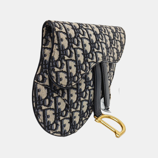 Saddle Mini Oblique Canvas Blue