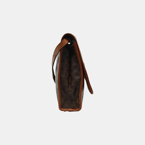 TRIOMPHE ROUND Coated Canvas Brown