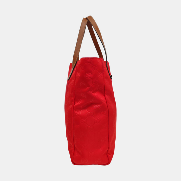 Monogram Nylon Tote Bag Red