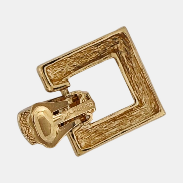 Metal Gold Clip On Earrings