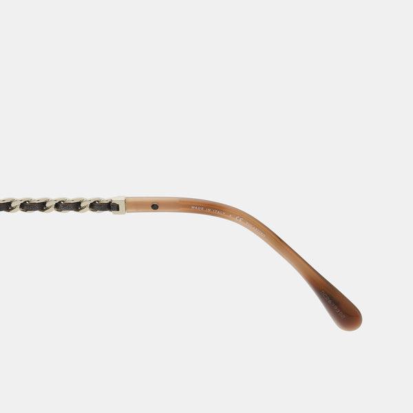 Brown Metal Sunglasses