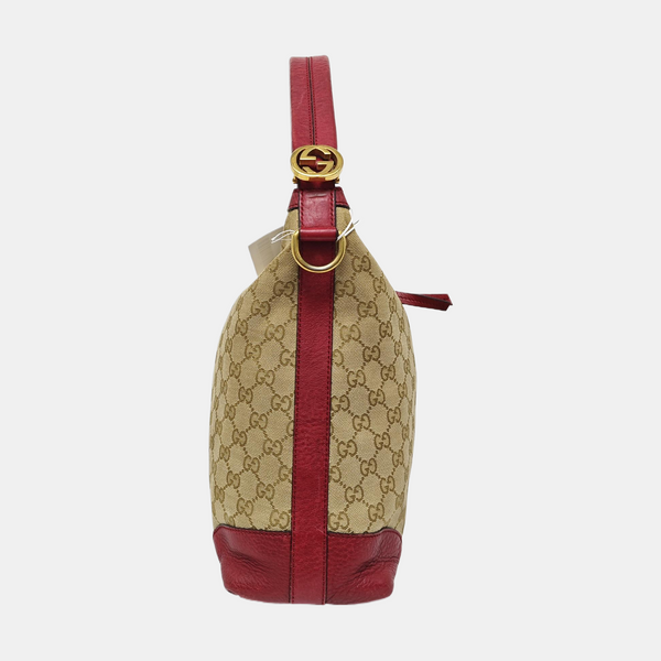 Monogram Canvas Shoulder Bag Beige