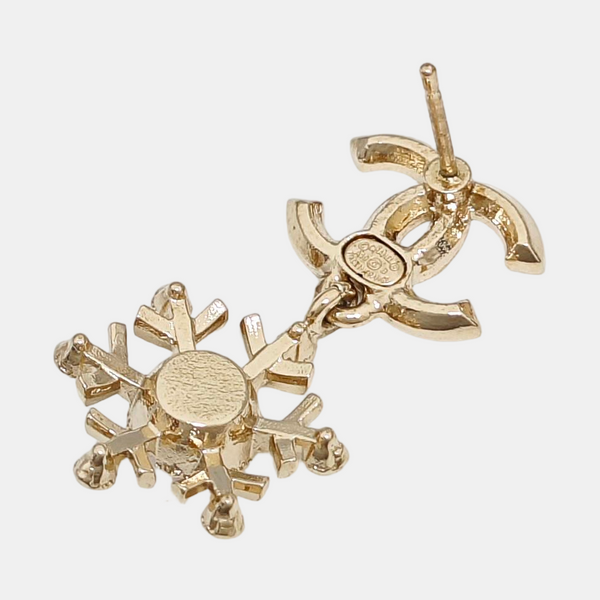 CC Logo Metal Gold Earrings