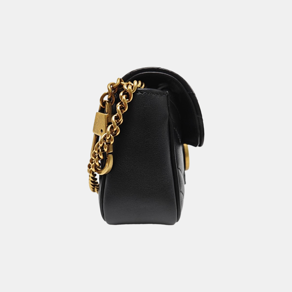 GG Marmont Mini Quilted Calfskin Black