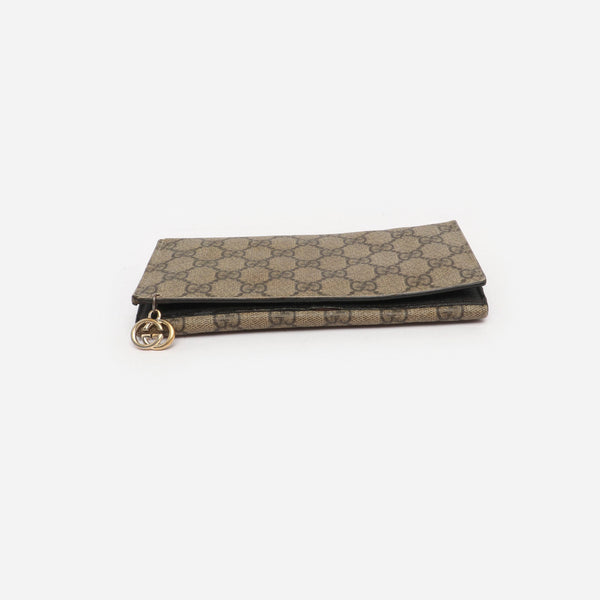 Monogram Coated Canvas Wallet Beige