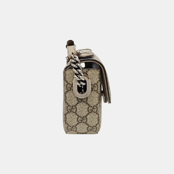 Monogram Coated Canvas Shoulder Bag Gray