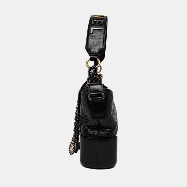 GABRIELLE New Medium Quilted Vintage Calf Black