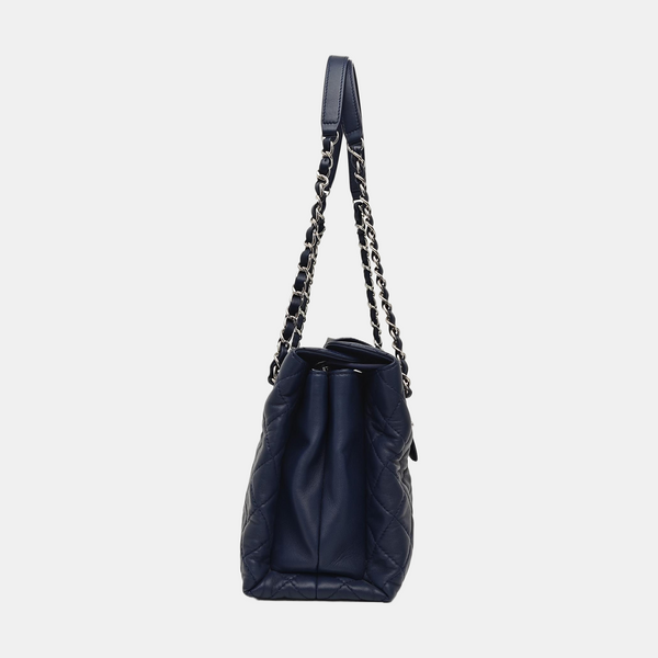 Quilted Lambskin Shoulder Bag Blue