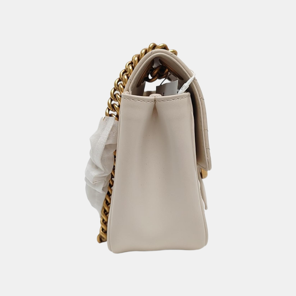 GG Marmont Mini Quilted Calfskin White
