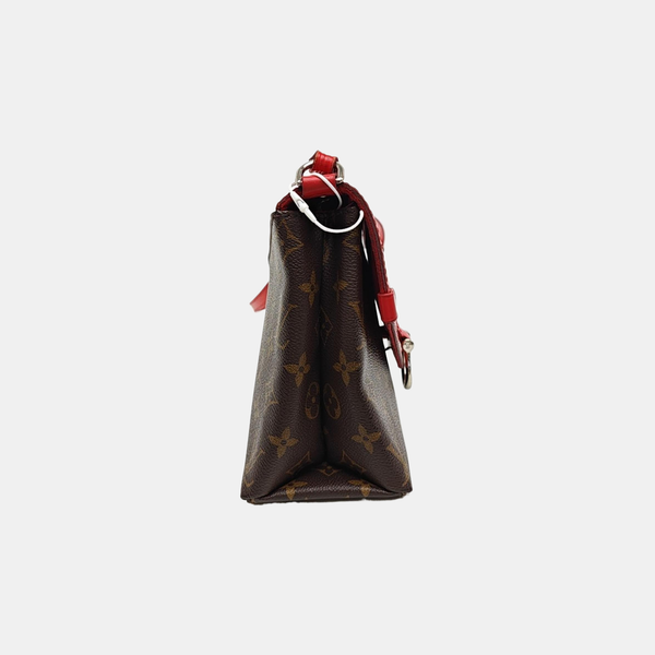 SAINT MICHEL Monogram Coated Canvas Brown