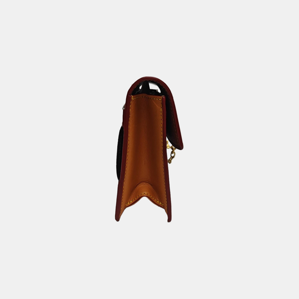 S LOCK Monogram Coated Canvas Brown