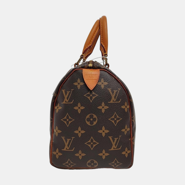 SPEEDY 25 Monogram Coated Canvas Brown