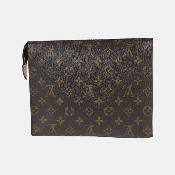 TOILET POCKET 26 Monogram Coated Canvas Brown