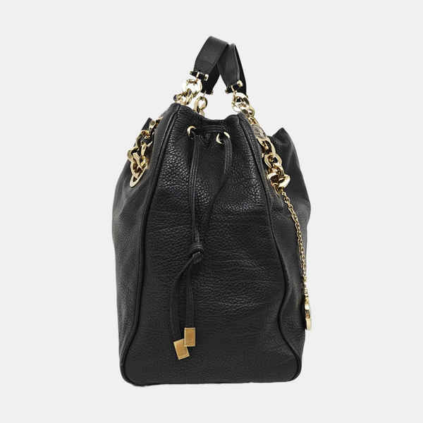 Leather Shoulder Bag Black