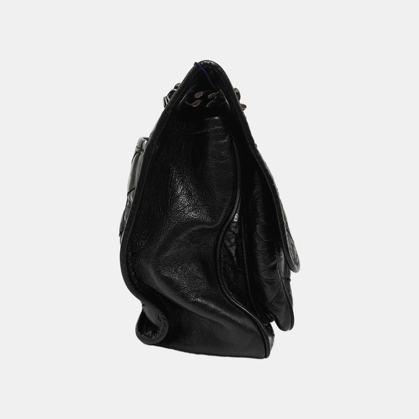 NIKI Medium Chevron Calfskin Black