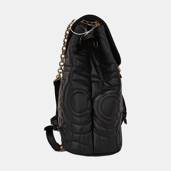 Gancini Quilted Calfskin Black