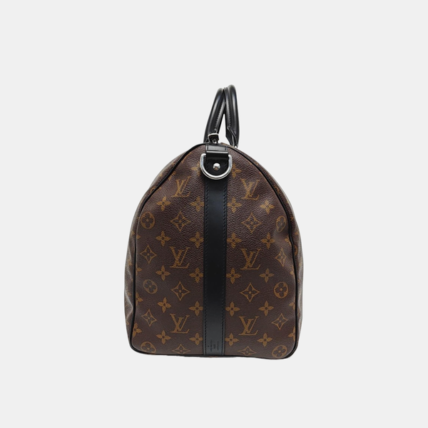 KEEPALL 45 Damier Ebene Coated Canvas Brown
