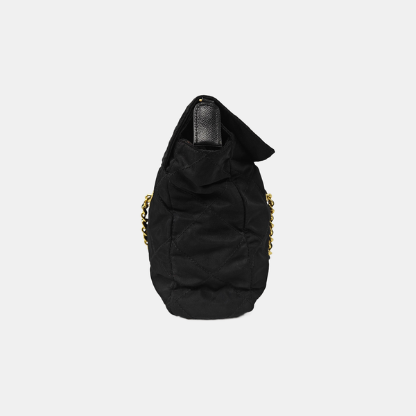 Nylon Quilted Nylon Black