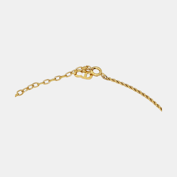 Dior Oblique Metal Gold Necklace