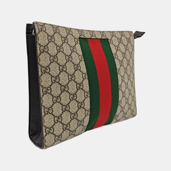 GG Supreme Monogram Coated Canvas Black