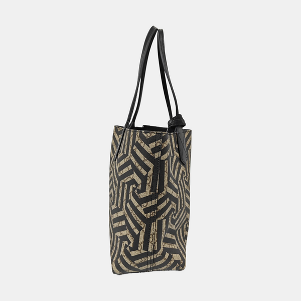 Monogram Coated Canvas Tote Bag Brown