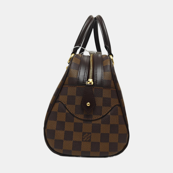 DUOMO Damier Ebene Coated Canvas Brown