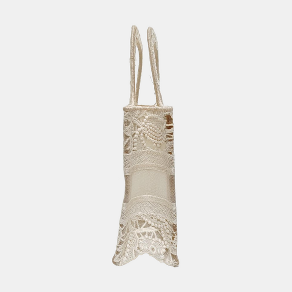 Bolso de mano mini de lona blanco