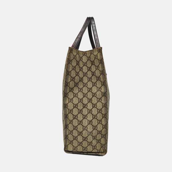 Monogram Coated Canvas Tote Bag Black