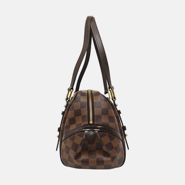 RIVINGTON PM Damier Ebene Coated Canvas Brown