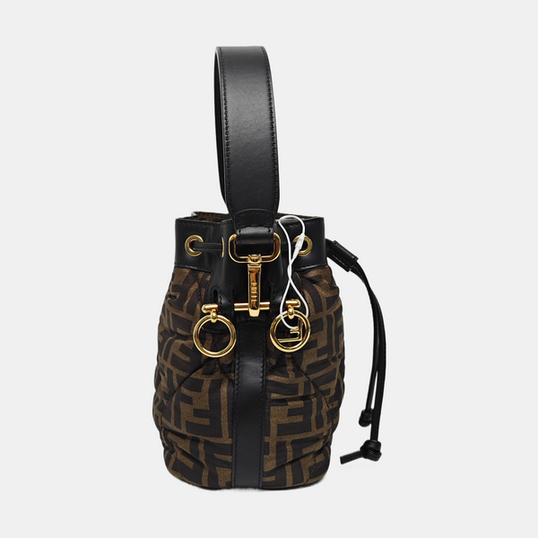 Authenticated pre-owned Mon Tresor Mini Fabric Brown - Shoulder Bag at Looply