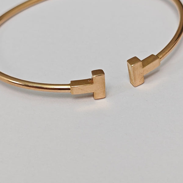 Tiffany T 18k Rose Gold Bangle