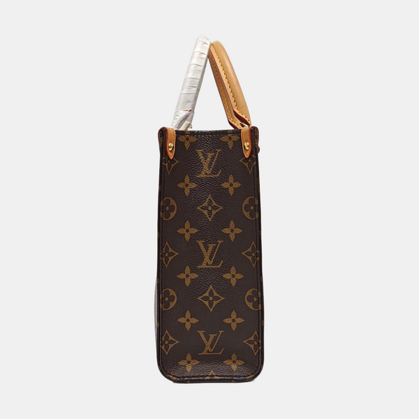 SAC PLAT BB Monogram Coated Canvas Brown
