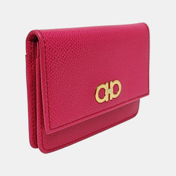 Calfskin Card Holder Red