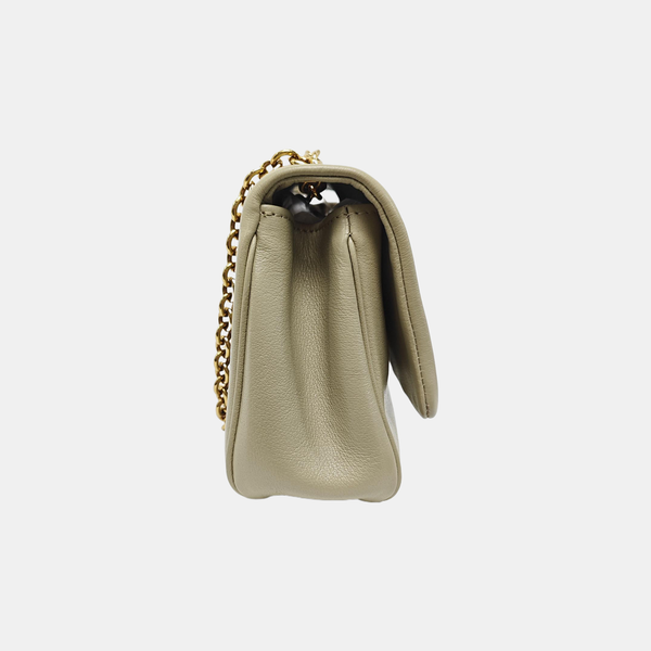 Calfskin Shoulder Bag Beige