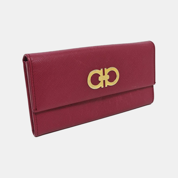Authenticated pre-owned Gancini Calfskin Red Wallet - Wallet at Looply