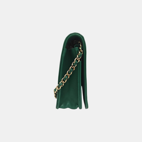 BOY CHANEL WOC Quilted Lambskin Green