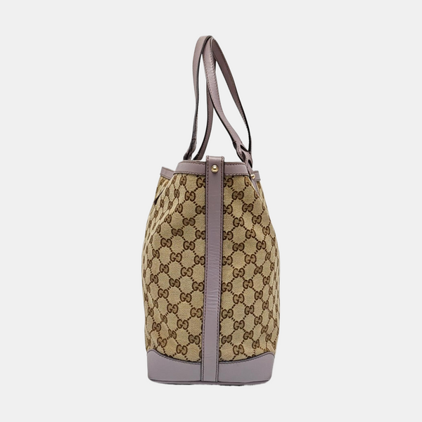 Monogram Canvas Tote Bag Brown
