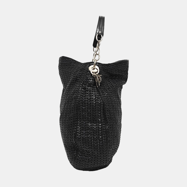 Calfskin Top Handle Bag Black