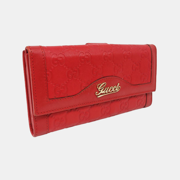 Monogram Calfskin Wallet Red